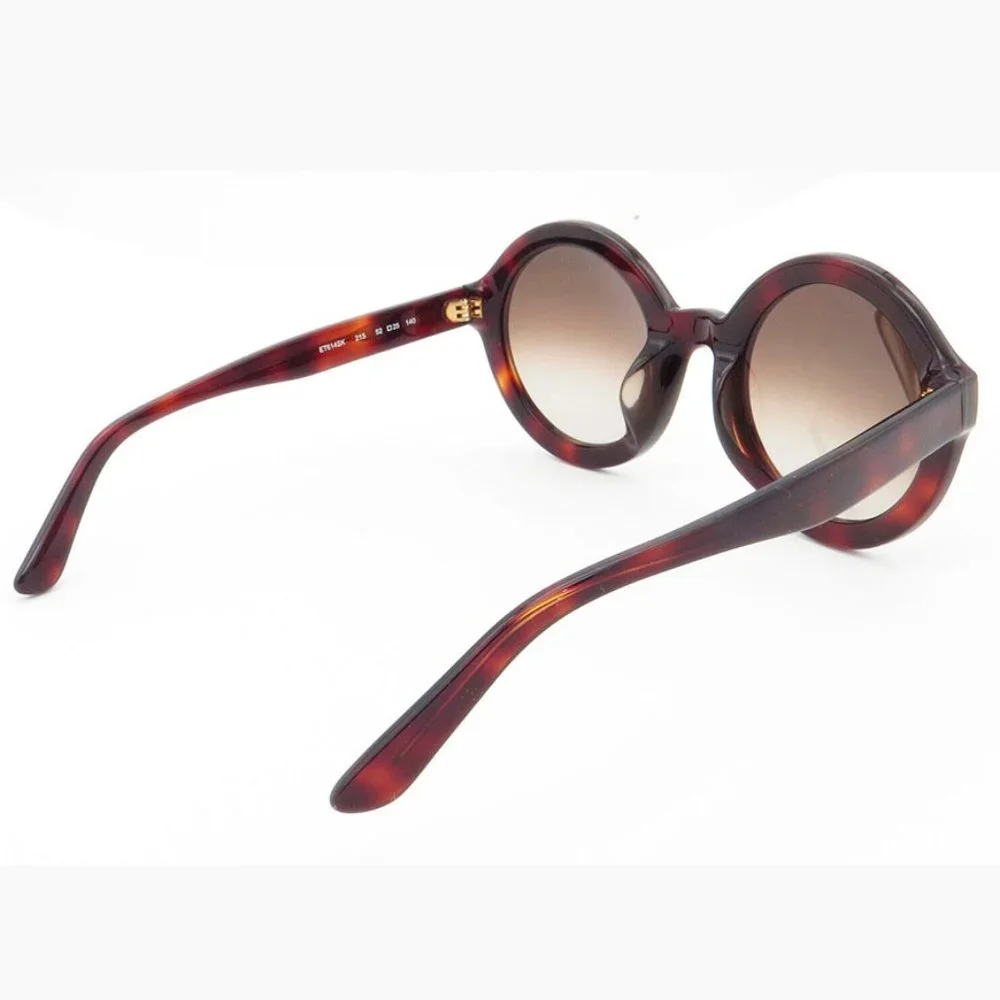 NEW ETRO Italian Round Havana Sunglasses (100% UV Protection) - Picture 6 of 11